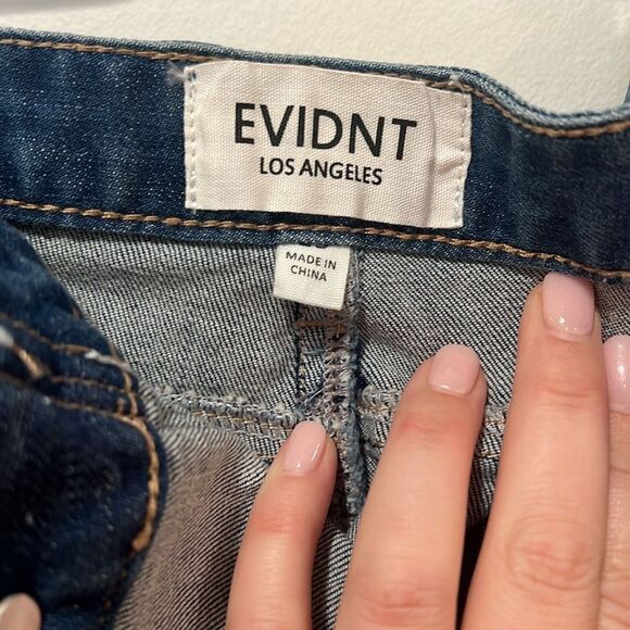 NWT EVIDNT Los Angeles Tangier Step Hem Straight Denim Jeans - Size 25 - Picture 4 of 6